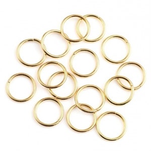 Jump Rings 3mm, 4mm, 5mm, 6mm, 8mm,10mm, or 12mm Jump Rings Round Gold Plated. ideal for jewellery making. Perfect for your crafty creations