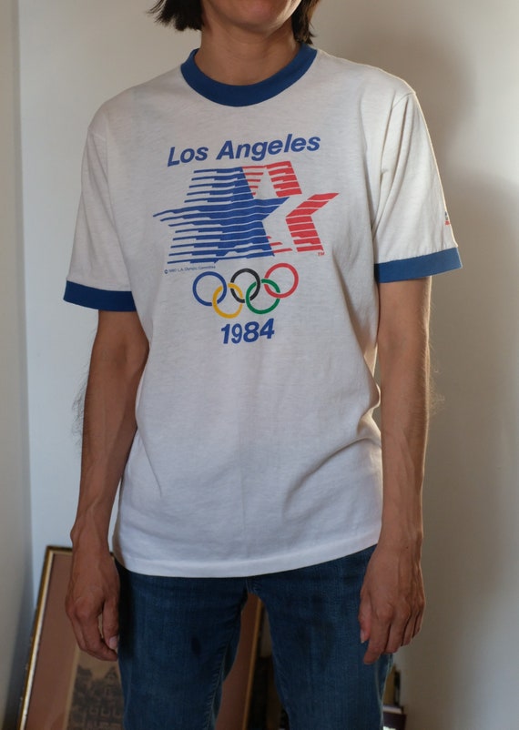 T-shirt Vintage JO Los Angeles 1984 - Staff Ringer - Levi's - Homme XXXL - Original
