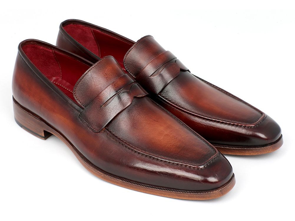 Paul Parkman Brown & Bordeaux Dual Tone Loafers - 10BB22