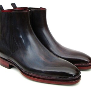 Paul Parkman Chelsea Boots Navy & Bordeaux - BT54F11
