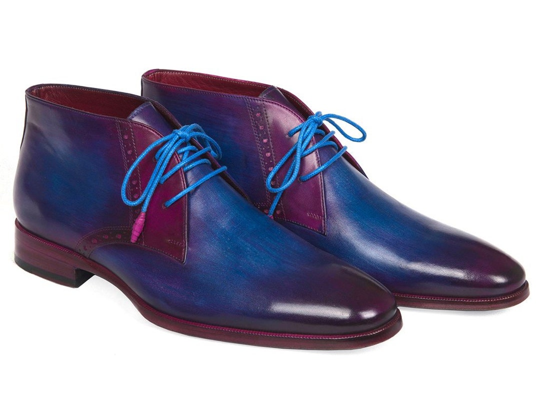 Paul Parkman Men's Chukka Boots Blue & Purple IDCK55U7 - Etsy
