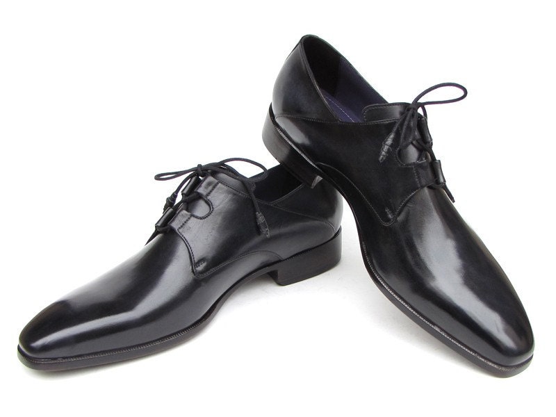 Paul Parkman Men's Ghillie Lacing Plain Toe Black Shoes ID076-BLK - Etsy