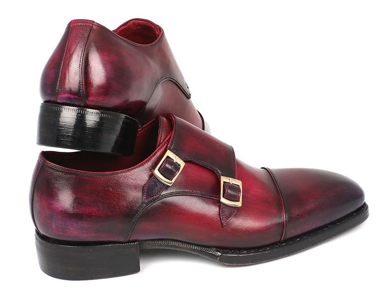 Paul Parkman Triple Leather Sole Hand-Welted Cap Toe Monkstraps - LX77MNK