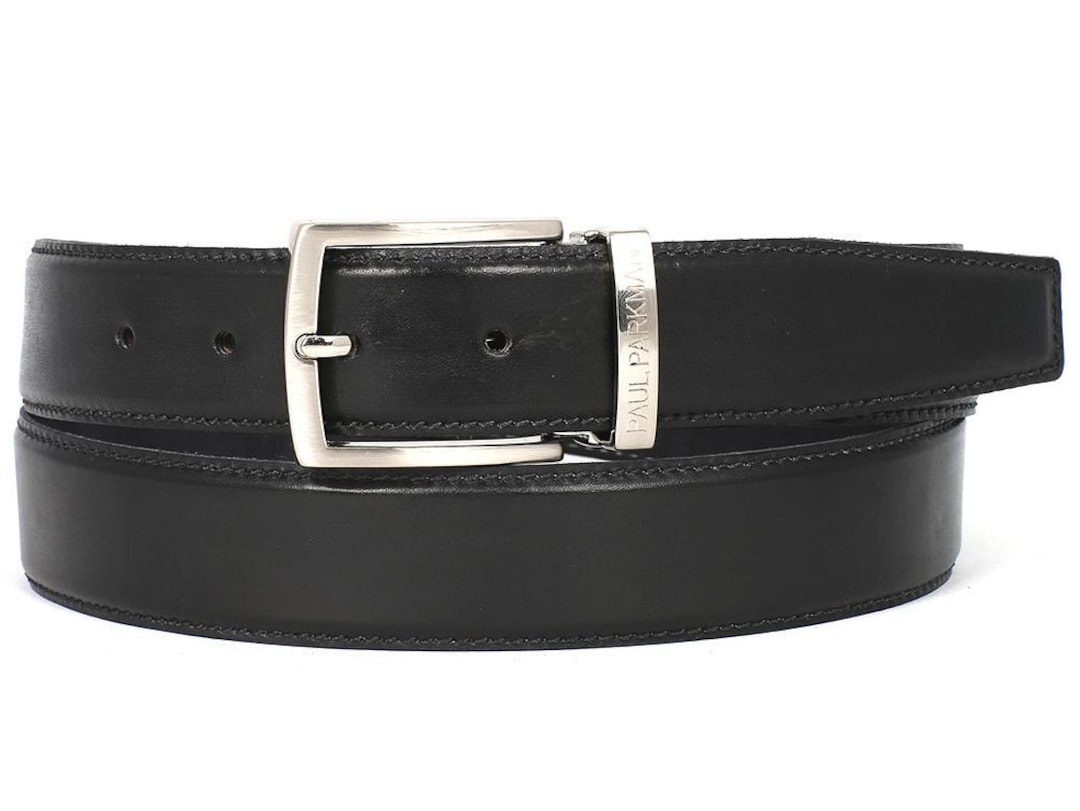 Paul Parkman Men's Handmade Leather Belt Hand-Painted Brown B01-A
