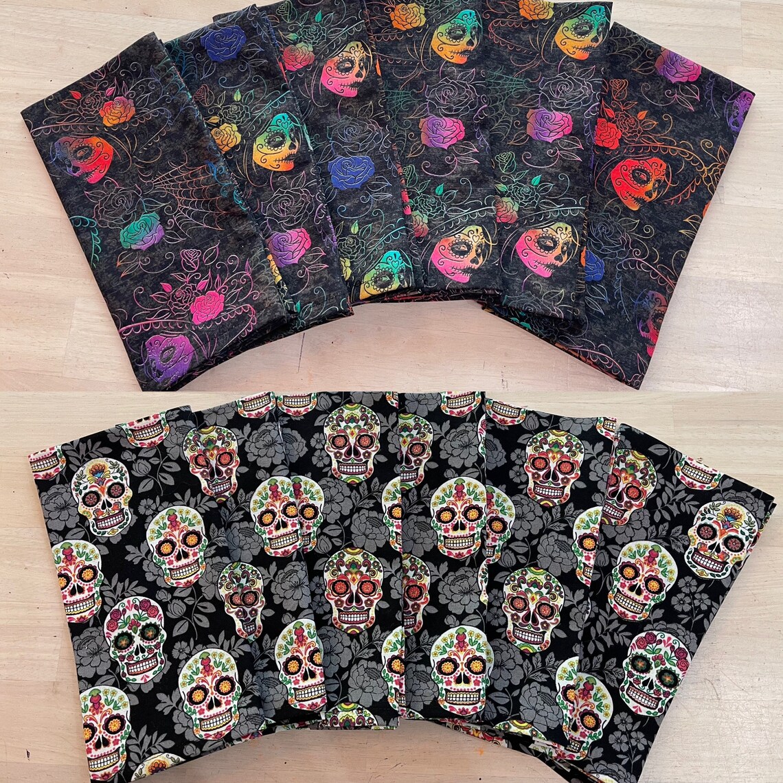 Skull Goth Cloth Napkins Large 18 X18 Set of 6 Description in Etsy