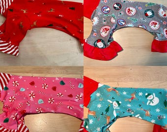 SM Christmas pajama cotton turtle neck jammie Design in Drop Down  20% goes to Crest Care rescue