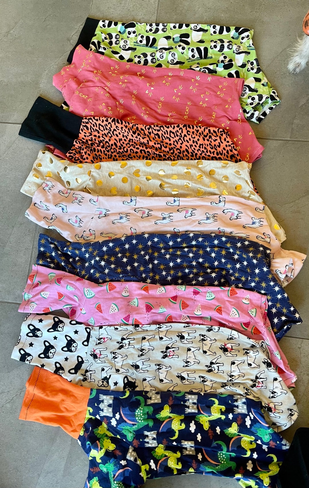 MD Premade Cotton Knit Turtle Neck Pajamas Pj's Medium Designs in Drop ...