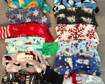 X SM 12" Premade  Misc Christmas (see drop down for descriptions) Turtle Neck Jammies  20% to Crest Care Rescue