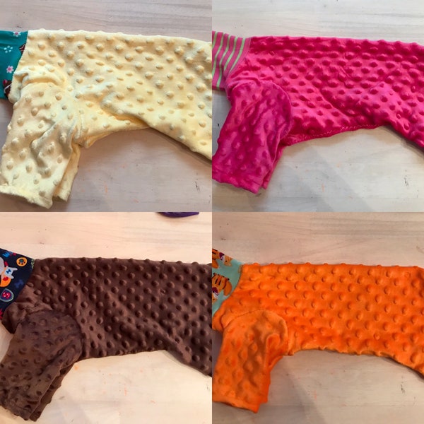 MD Orange. Brown, Pink, Yellow Minky Turtle Neck Soft and Comfy Pajamas PJ's  20% to Crest Care Rescue
