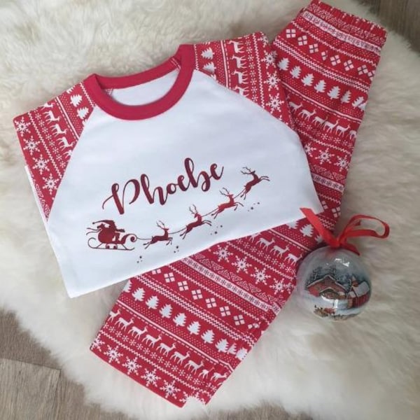 Personalised Christmas Pyjamas - Fairisle