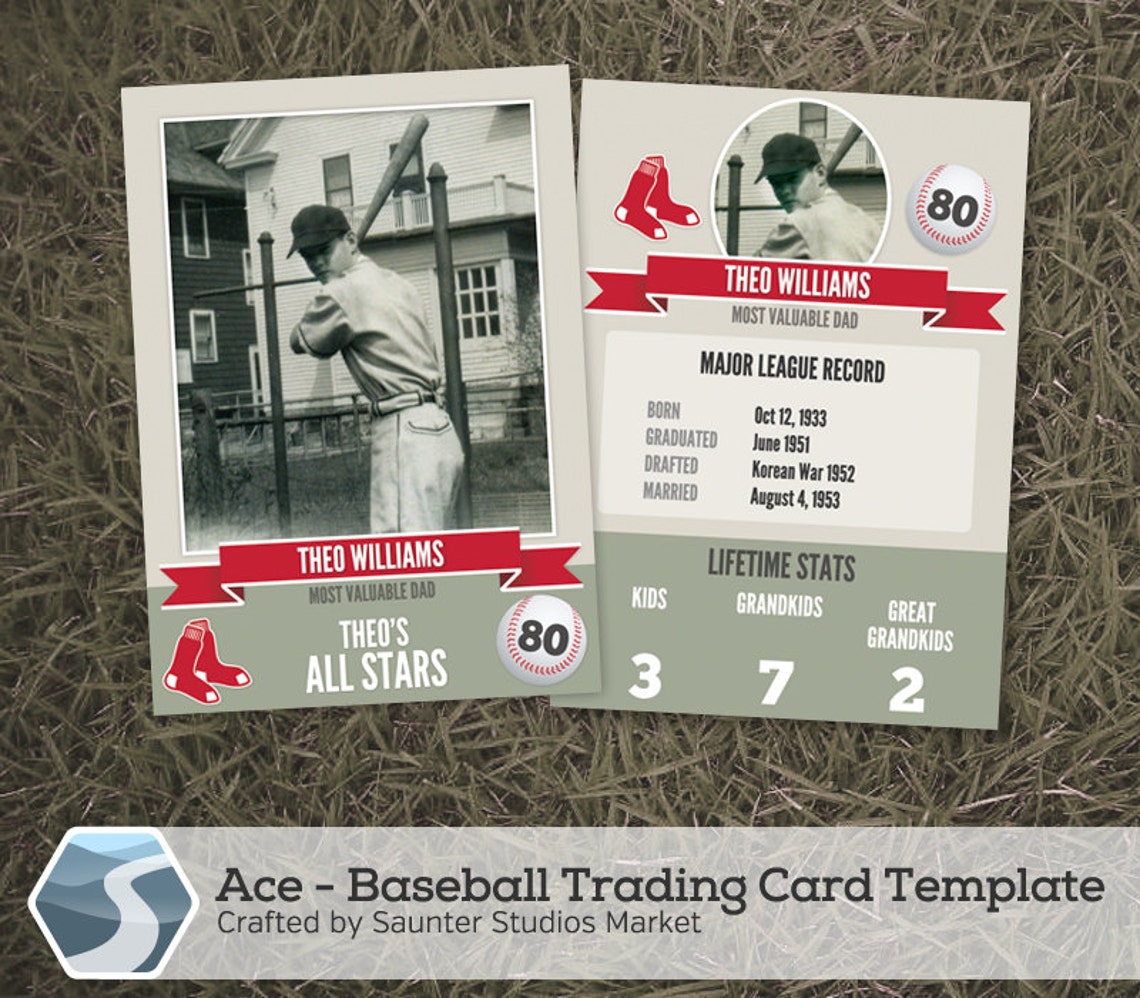 Ace Baseball Trading Card 2.5 X 3.5 Etsy