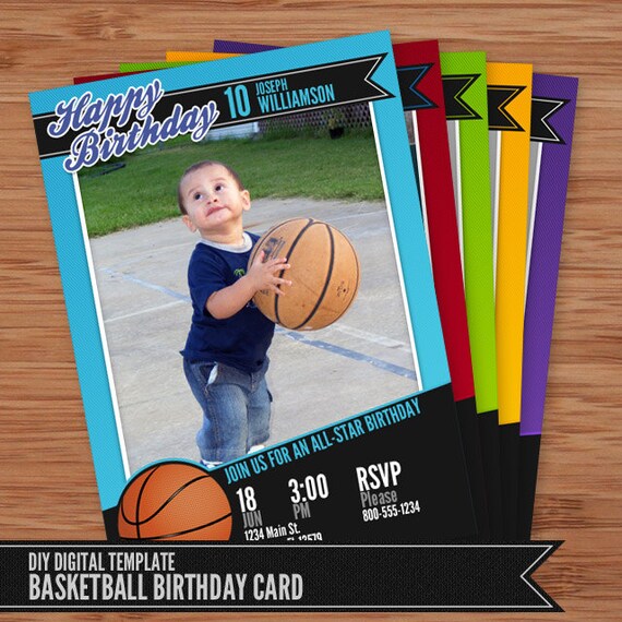 Basket Ball Carte D Invitation Anniversaire 5 X 7 Modele Etsy Basket Ball Carte D Invitation Anniversaire 5 X 7 Modele Etsy