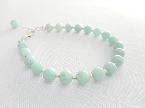 Sterling Silver Beaded Larimar Bracelets Sterling Silver Beaded Larimar Bracelets