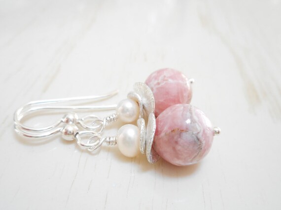 rhodochrosite earrings