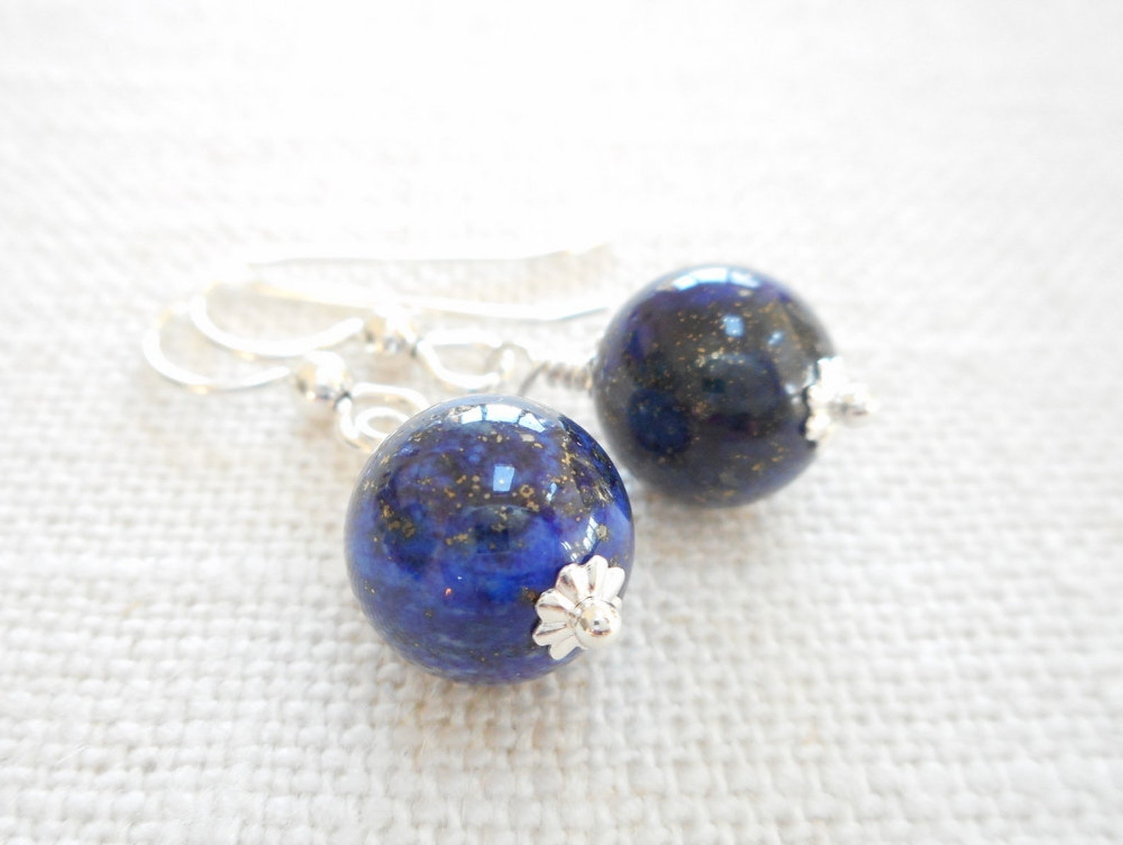 •IO• lapis lazuli + silver earrings