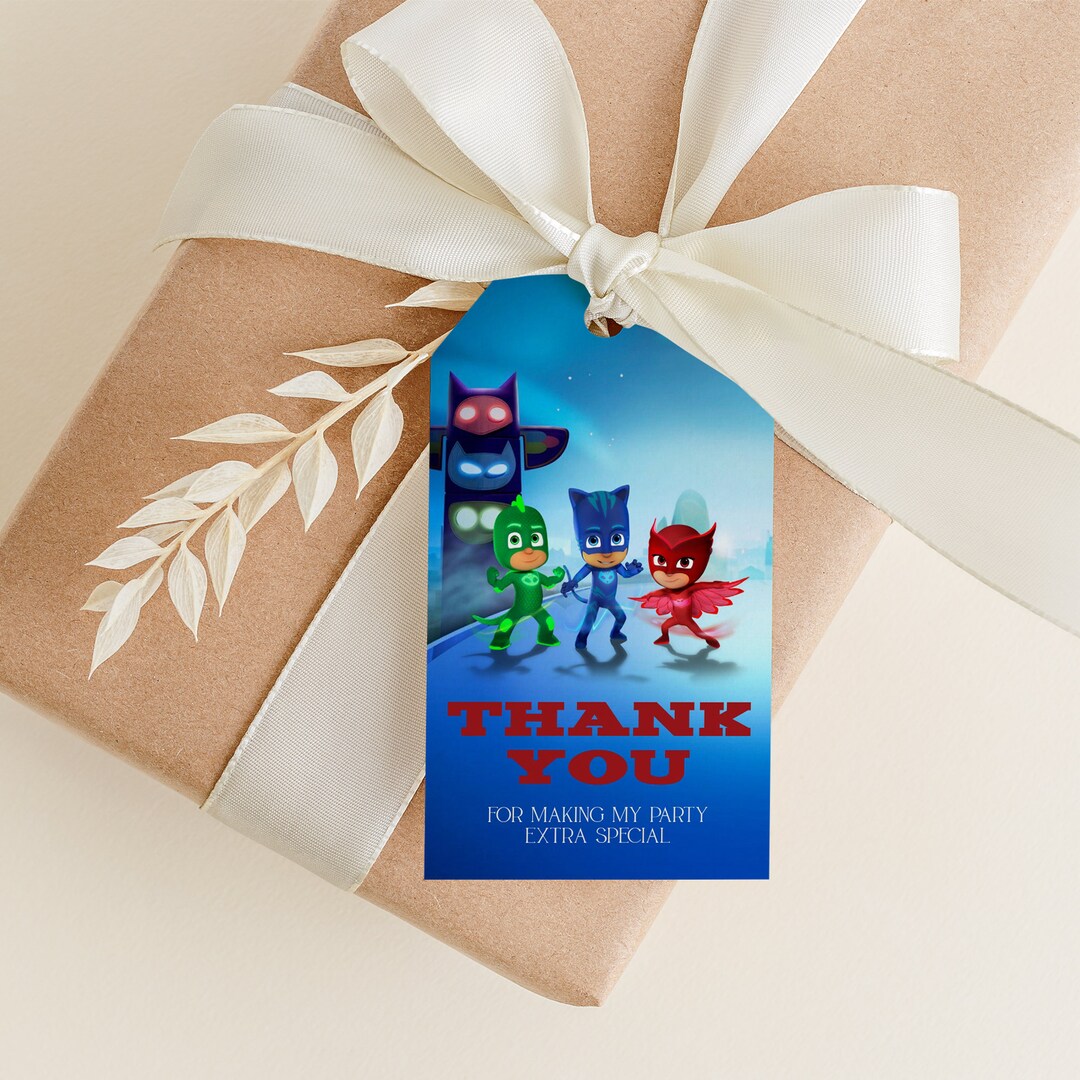 PJ Masks Gift Tag Etsy