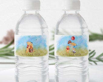 Winnie the Pooh Wasserflaschenetikett