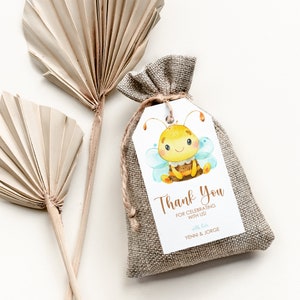 Étiquette cadeau abeille, étiquette cadeau pour fête prénatale, anniversaire, fête abeille, révélation du sexe de l'abeille, étiquette cadeau