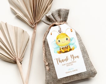 Biene Geschenkanhänger Biene Baby Shower Geschenkanhänger Birthday Bee Party Tag Biene Geschlecht offenbaren Geschenkanhänger