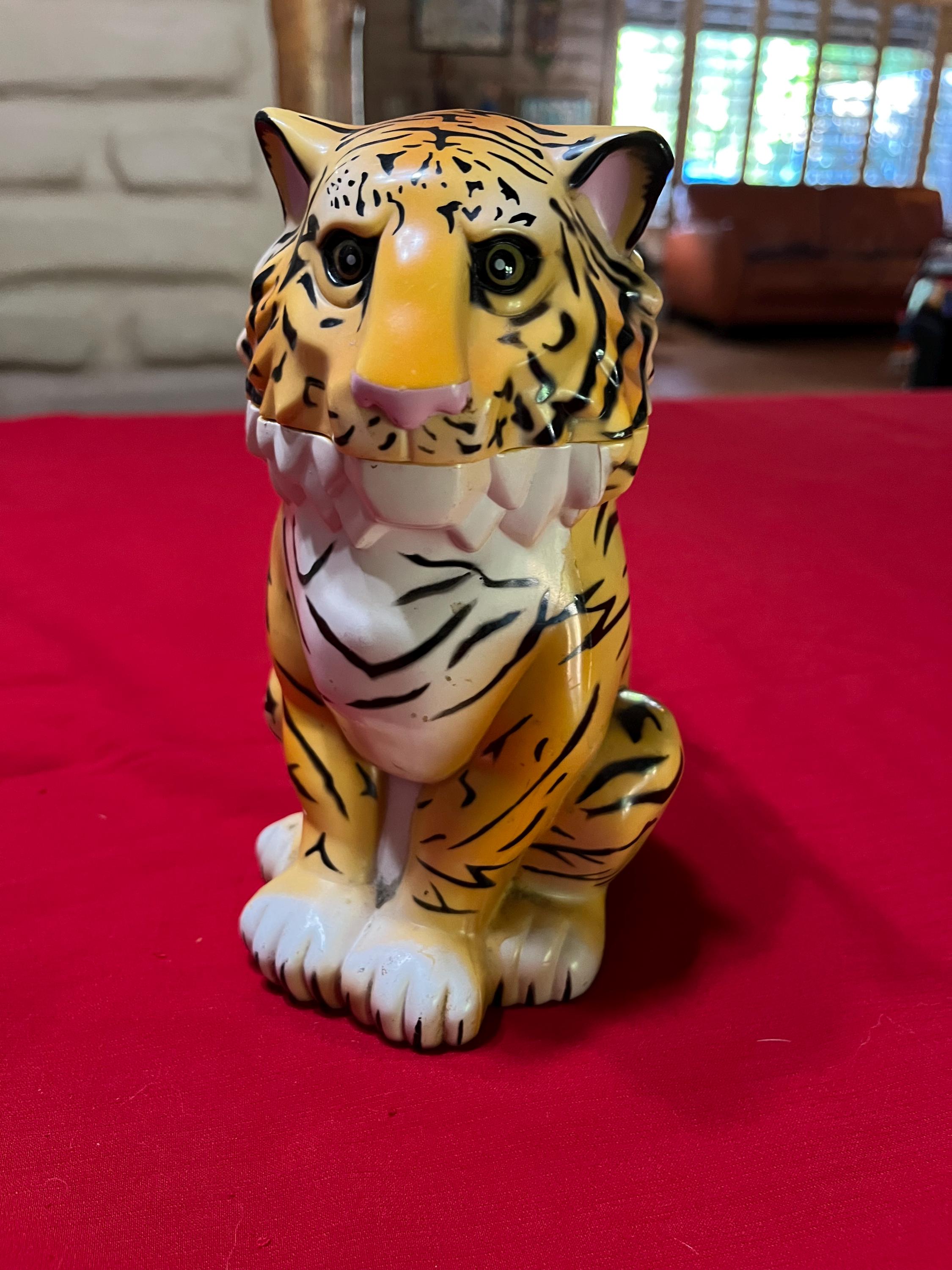 Vintage Tiger Lidded Mug or Stein - Souvenir of Ringling Bros 