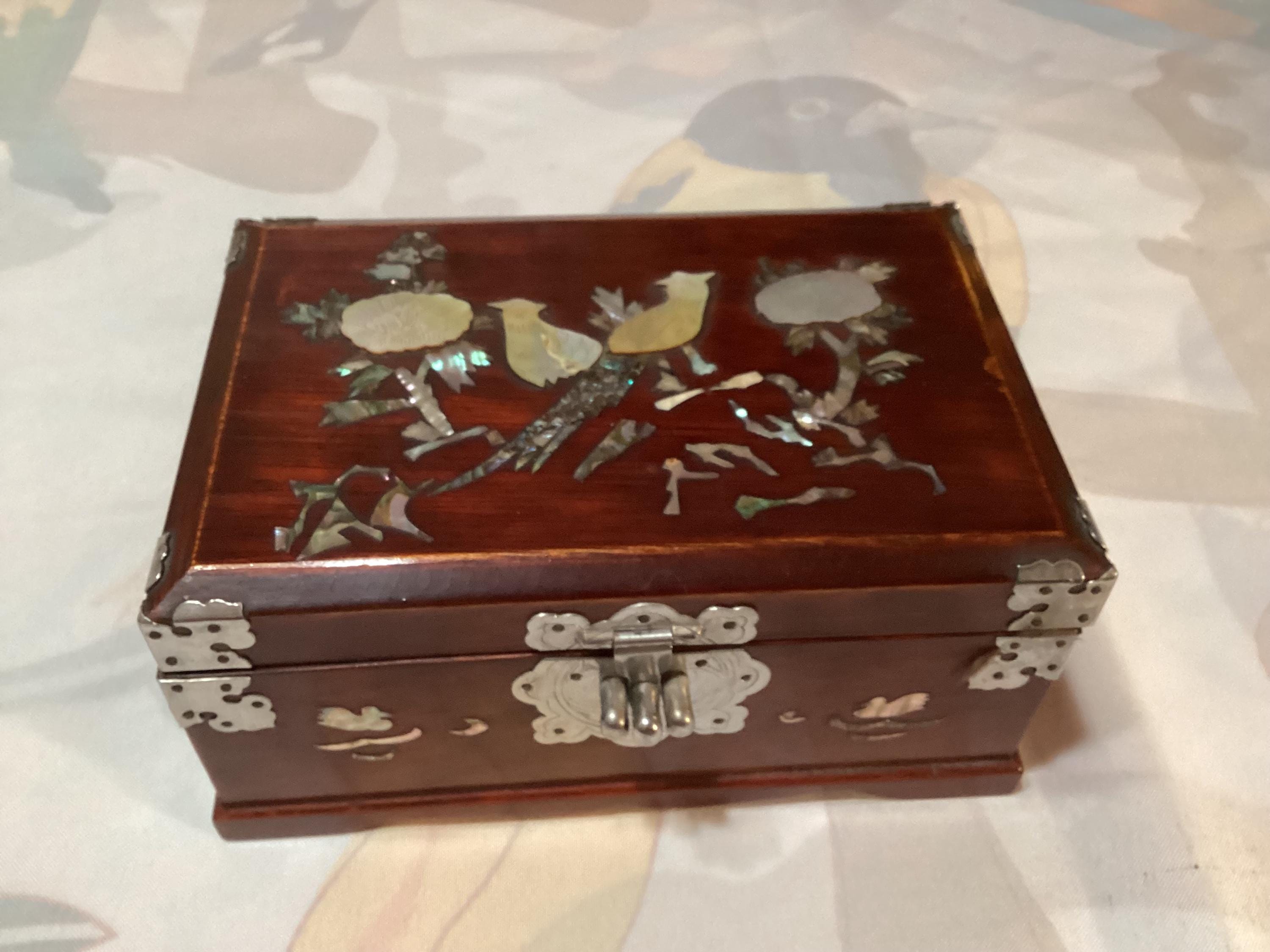 Chinese Rosewood Jewelry Box - Etsy