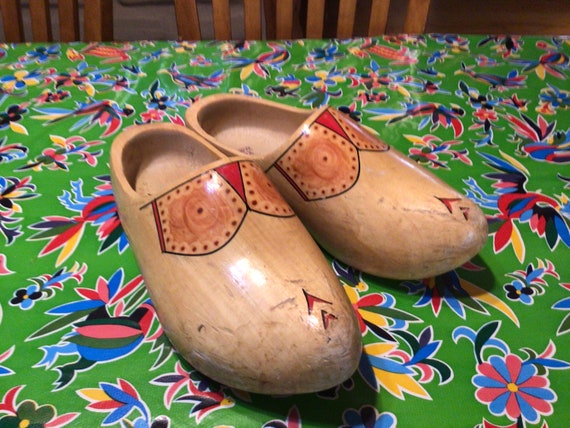 Scarpe in legno olandesi vintage con disegni grafici Olanda Etsy Italia