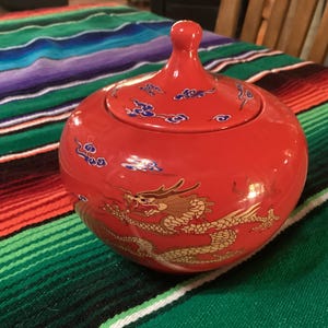 赤 龍 陶器 壺 赤龍 丸形 中国雑貨 龍 ドラゴン フラワーベース 花瓶 花