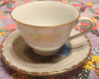 Vintage luster ware Seattle Space Needlei souvenir cup and saucer
