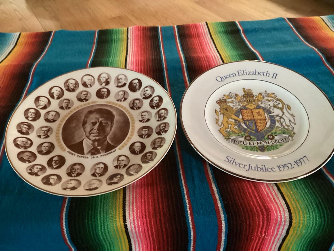 Elizabeth R Plate Vintage Commemorative Plates- Jimmy Carter/ Presidents, Queen Elizabeth ...