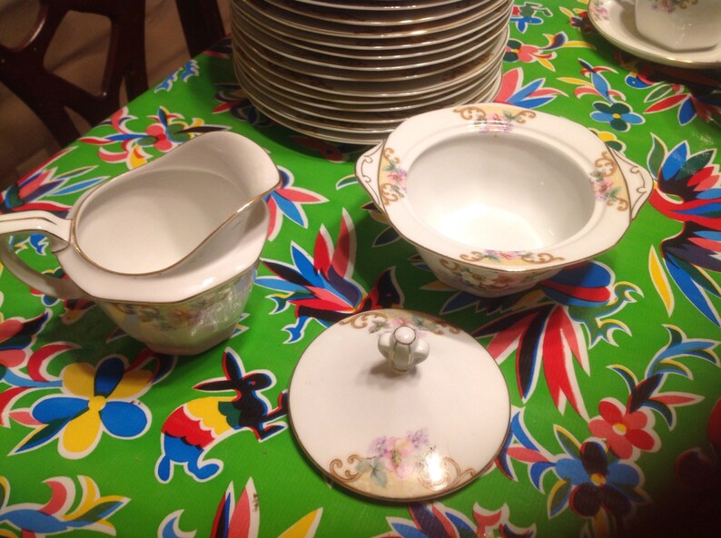 Vintage TK Thun Bohemia Czechoslovakia Windemere porcelain China dish set Dinnerware Sets Dining