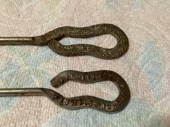 Vintage Pair of Metal Shoe and Boot Button Hooks … - image 5