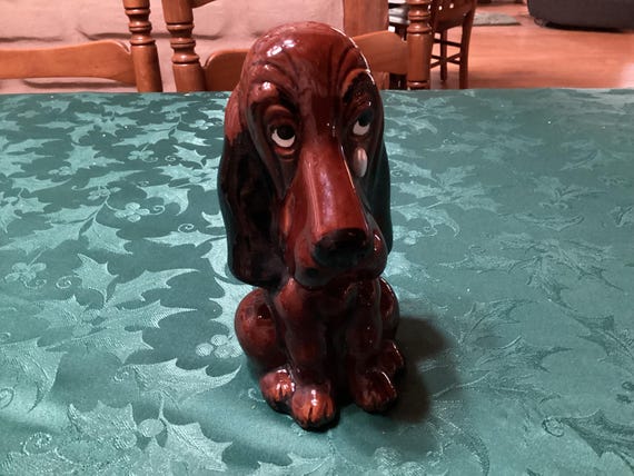 Vintage Enesco Red Ware Sad Droopy Hound Dog Bank- Japan - Etsy Vintage Enesco Red Ware Sad Droopy Hound Dog Bank- Japan - Etsy