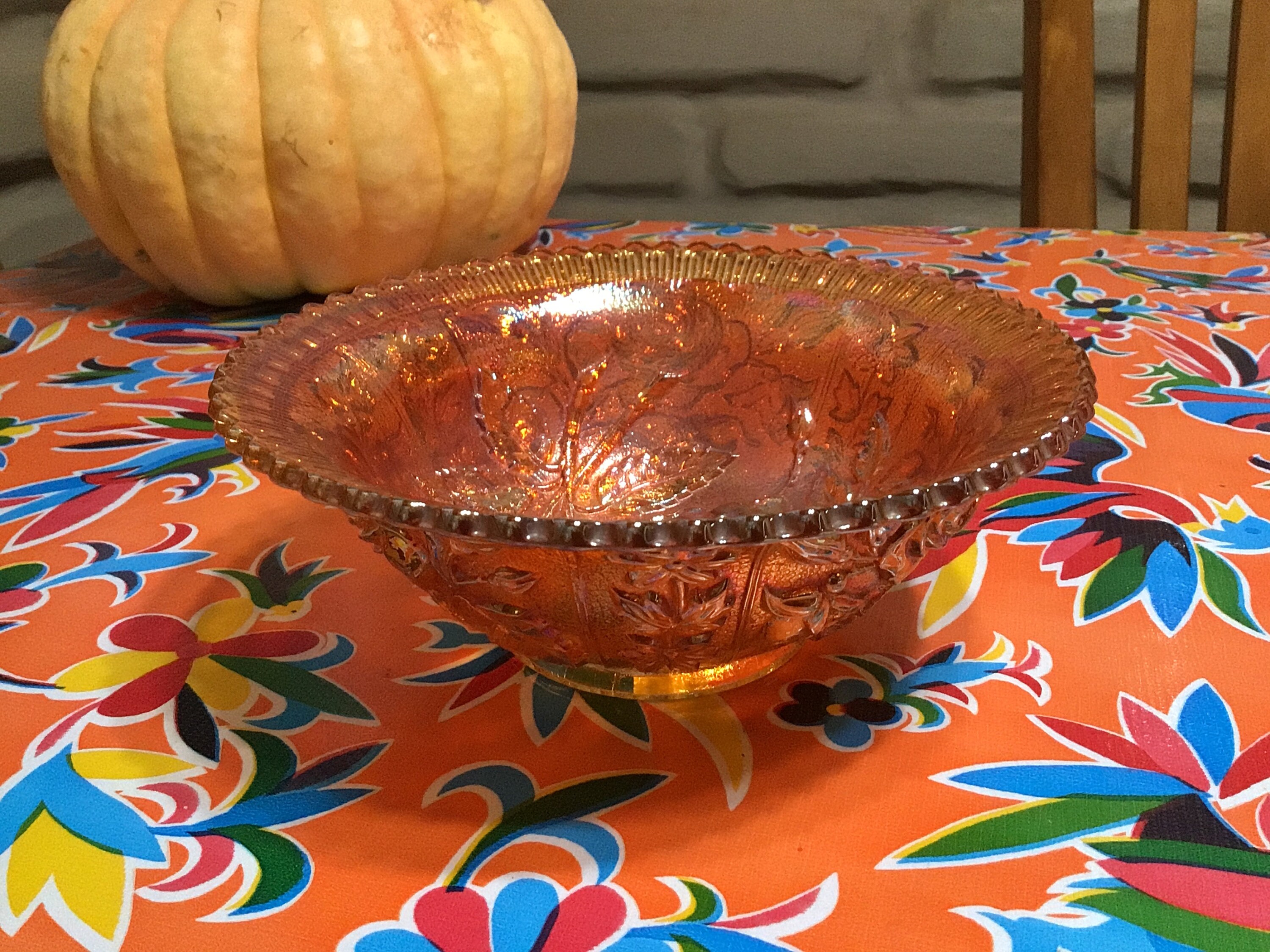 Carnival Glass Rose Bowl - Etsy
