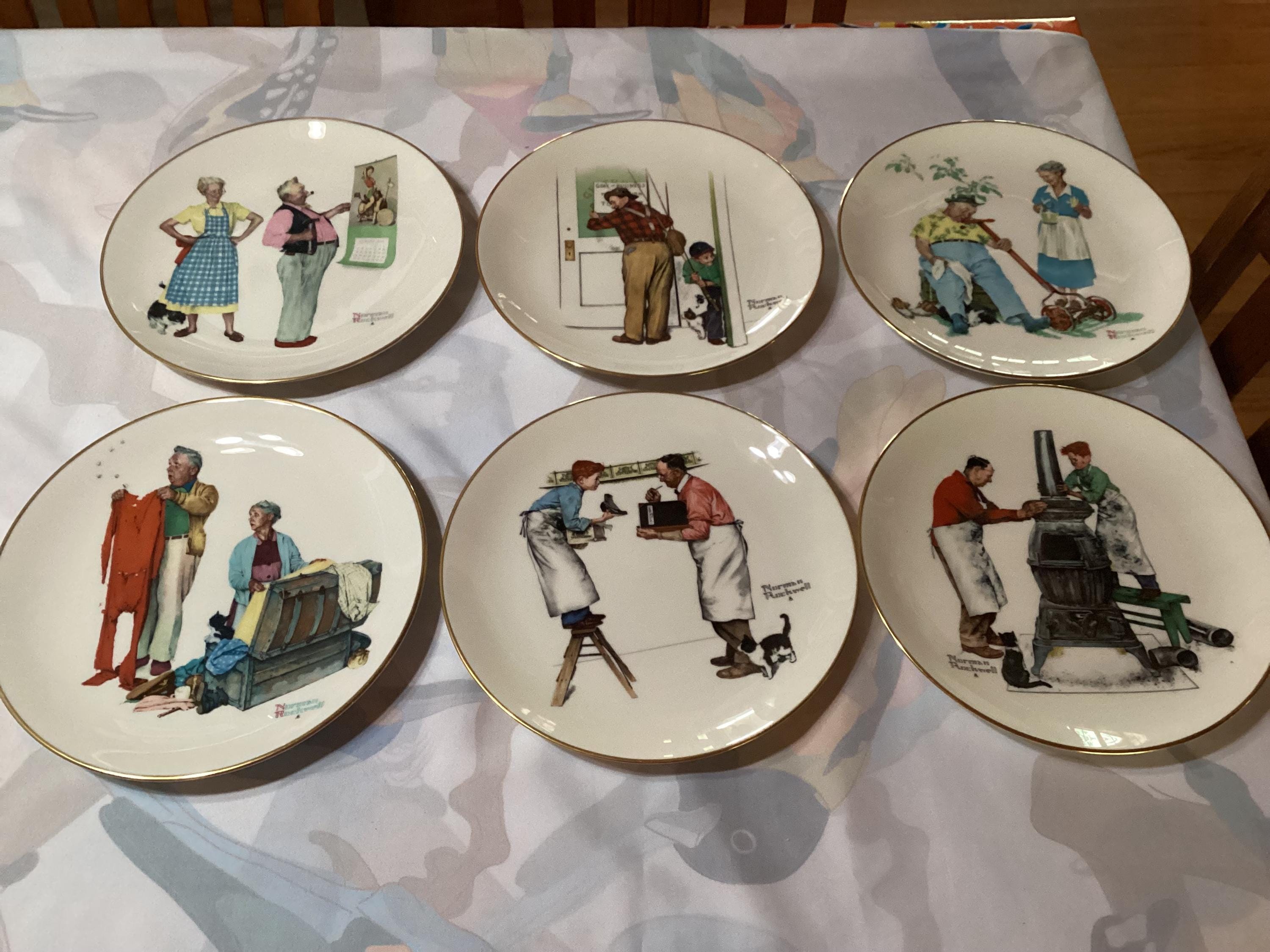 Vintage Collector's Plates Norman Rockwell's Four Seasons Series