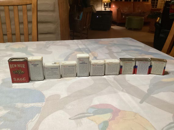 Sage Schillingスパイス缶ティン缶アメリカ製 ヴィンテージ Vintage Spice Tins- 25 Count From the 50s, 60s, and 70s- Schilling