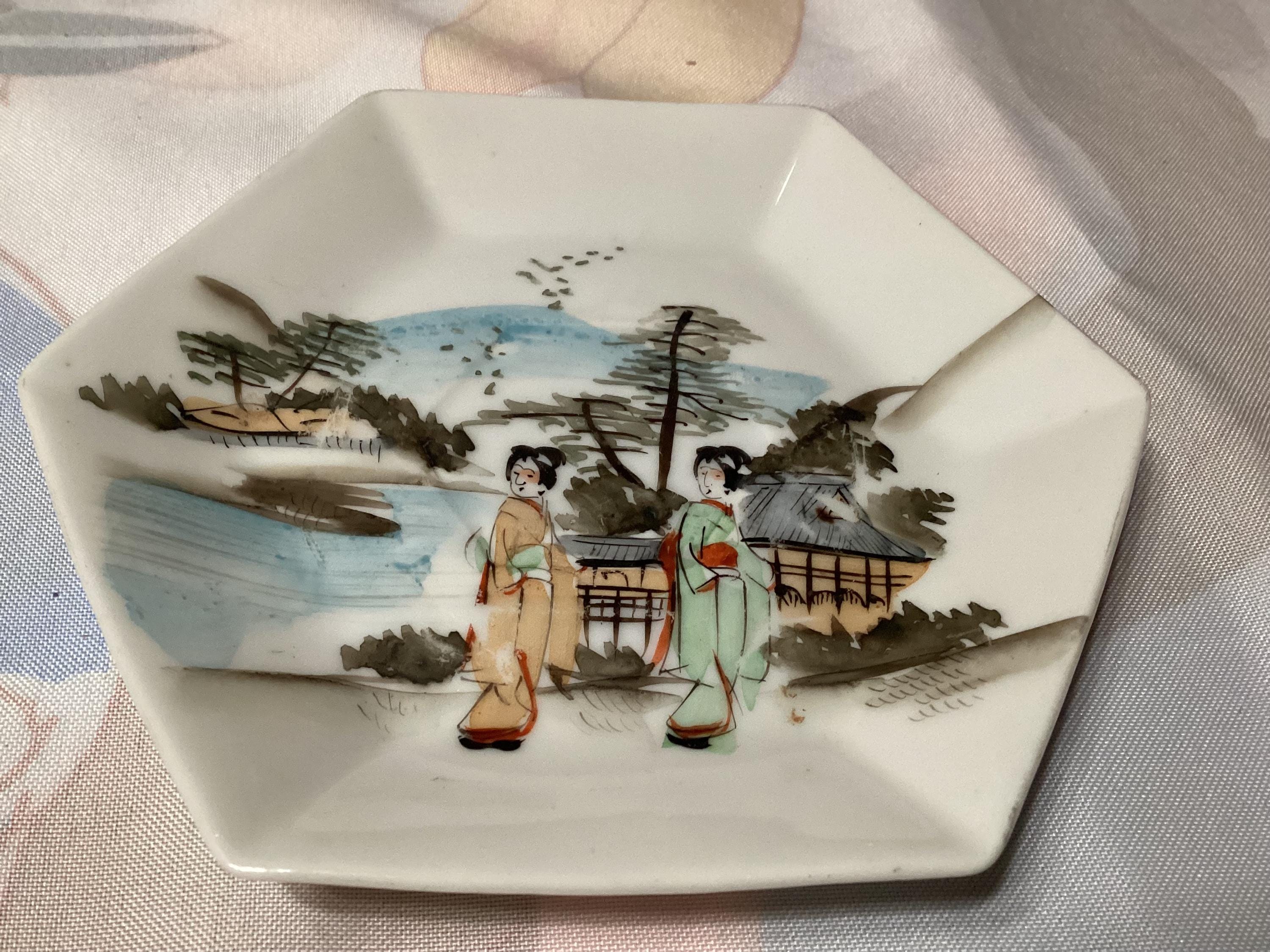 ヴィンテージ 六角形 芸者 小物皿または受け皿 - 日本 - Etsy 日本