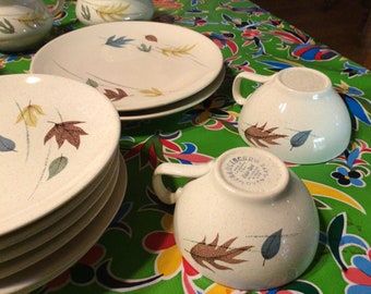 Vintage Franciscan Mid-century Modern Earthenware Autumn Leaves