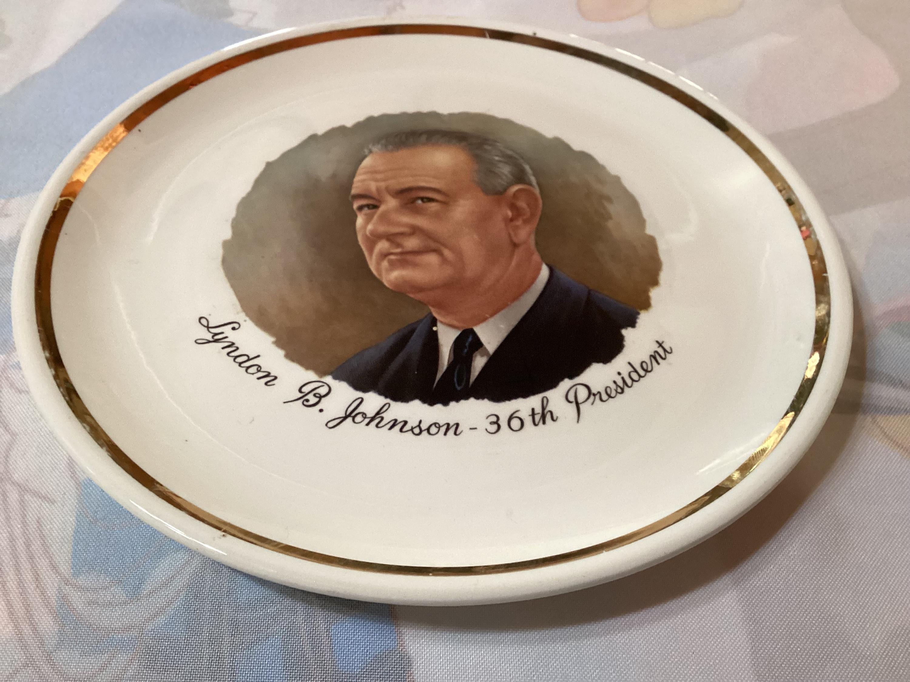 Lyndon Johnson Plate - Etsy