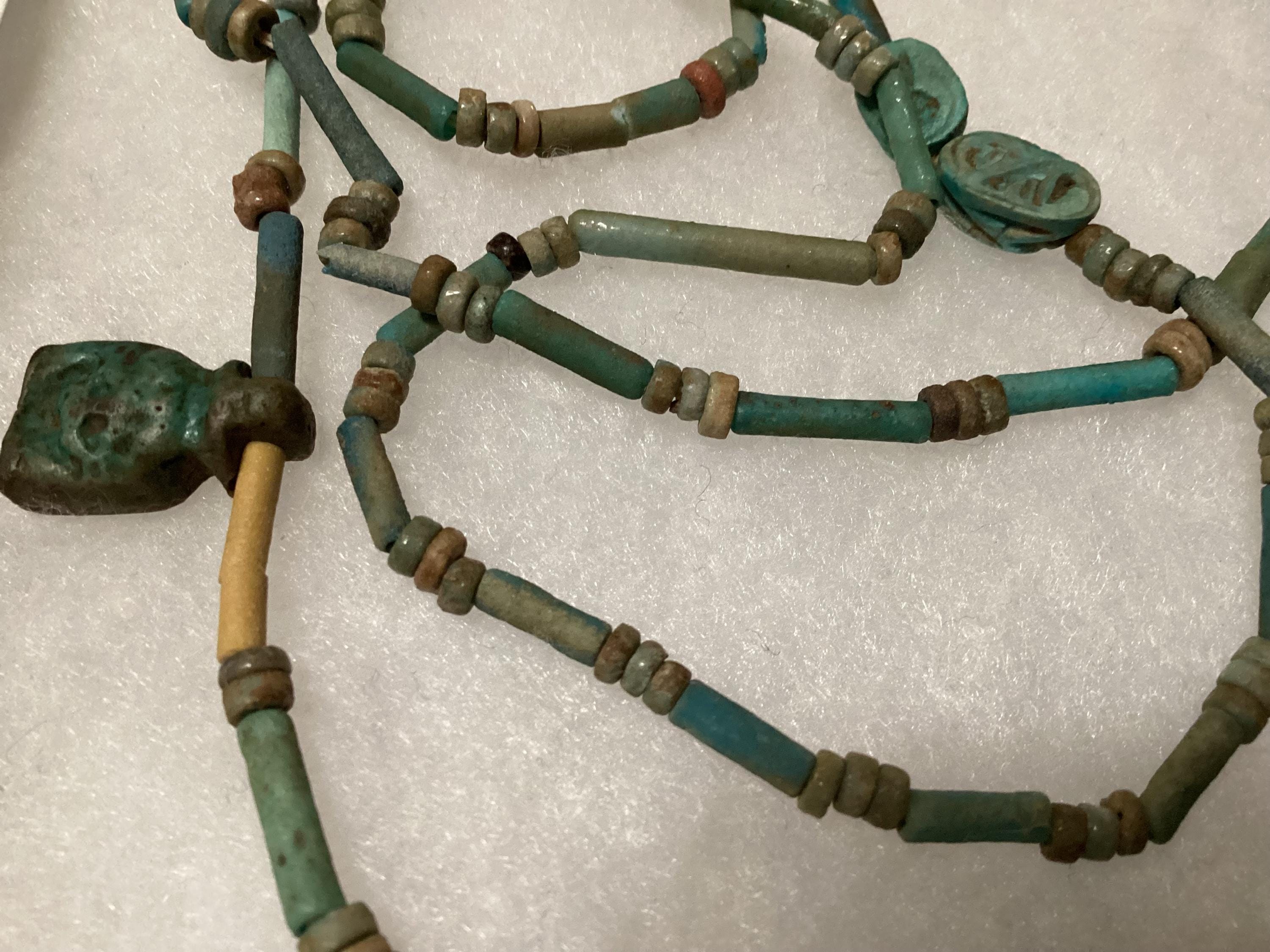 古代エジプトのファイアンスビーズネックレス - 紀元前まで遡る - Etsy