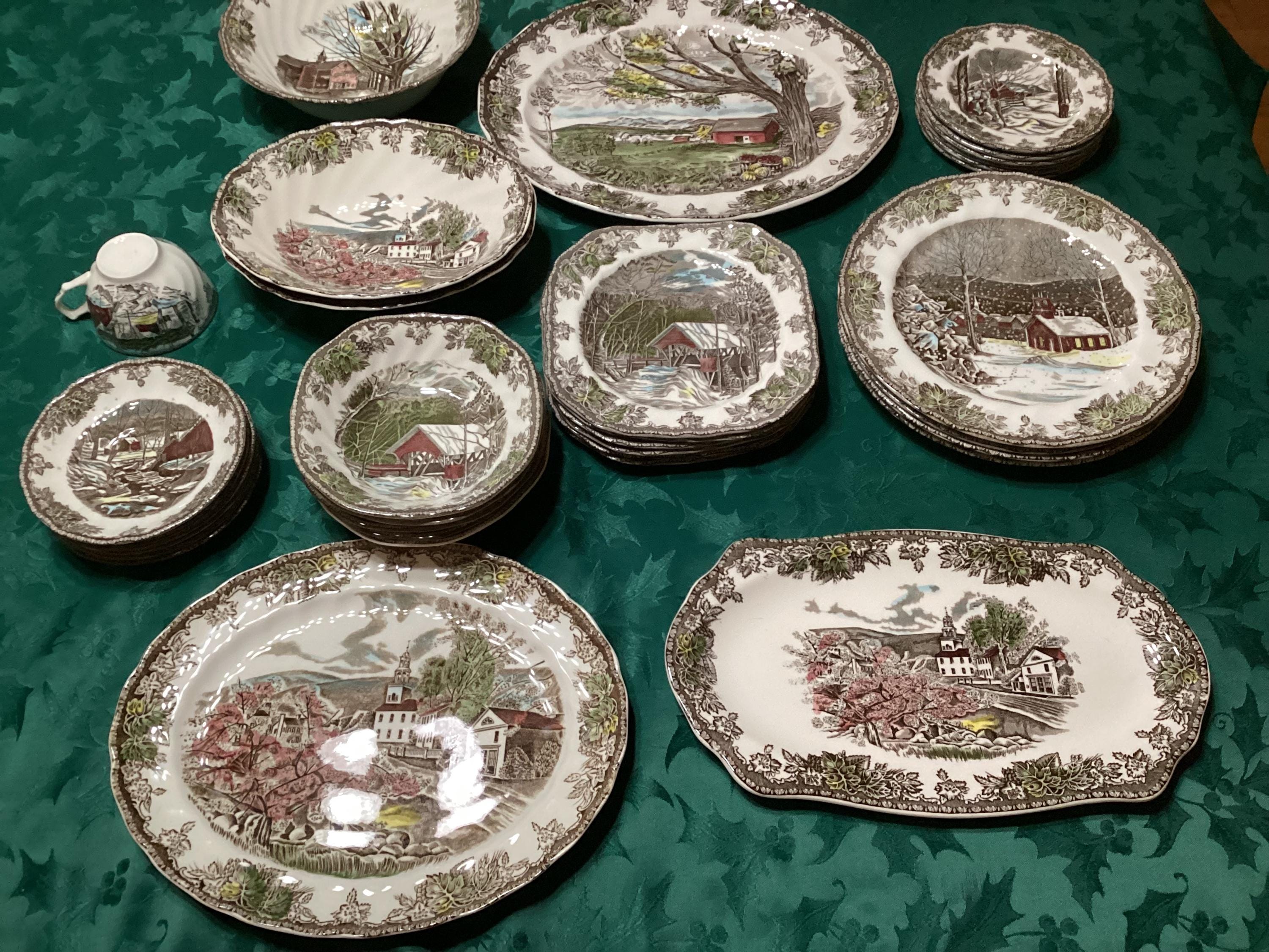 Vintage Johnson Brothers the Friendly Village Dinnerware Set and