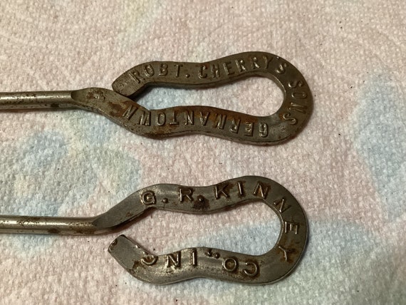 Vintage Pair of Metal Shoe and Boot Button Hooks … - image 4