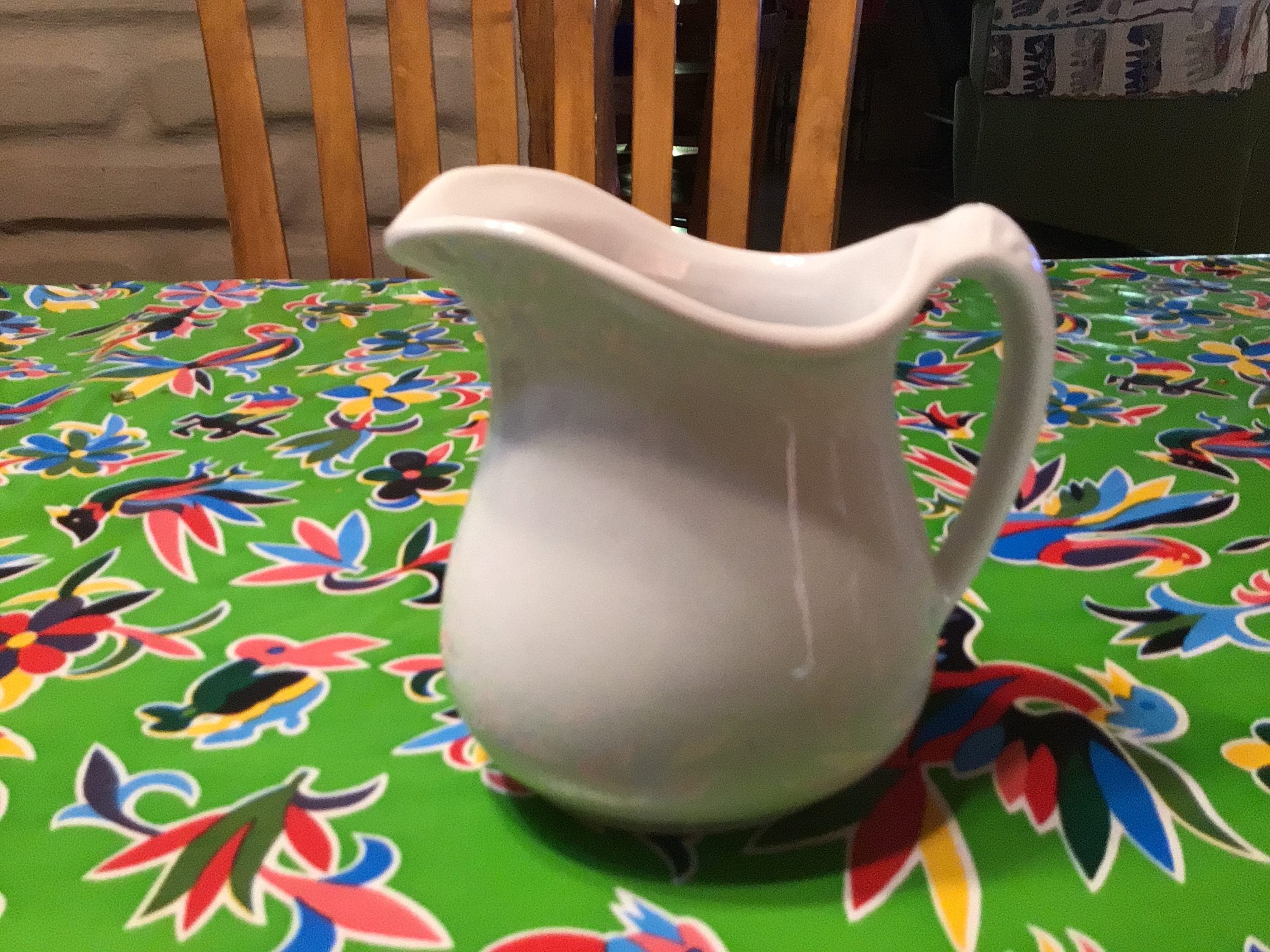 Vintage Restaurant Ware Heavy China Pitcher Tepco China picture