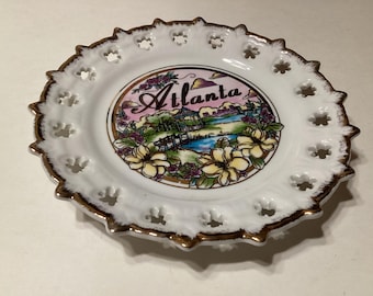 Stary ceramiczny talerz pamiątkowy - Atlanta, Georgia