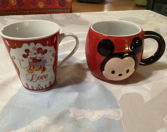 Tazze da caffè vintage di Topolino e Minnie - Disney - vendute separatamente