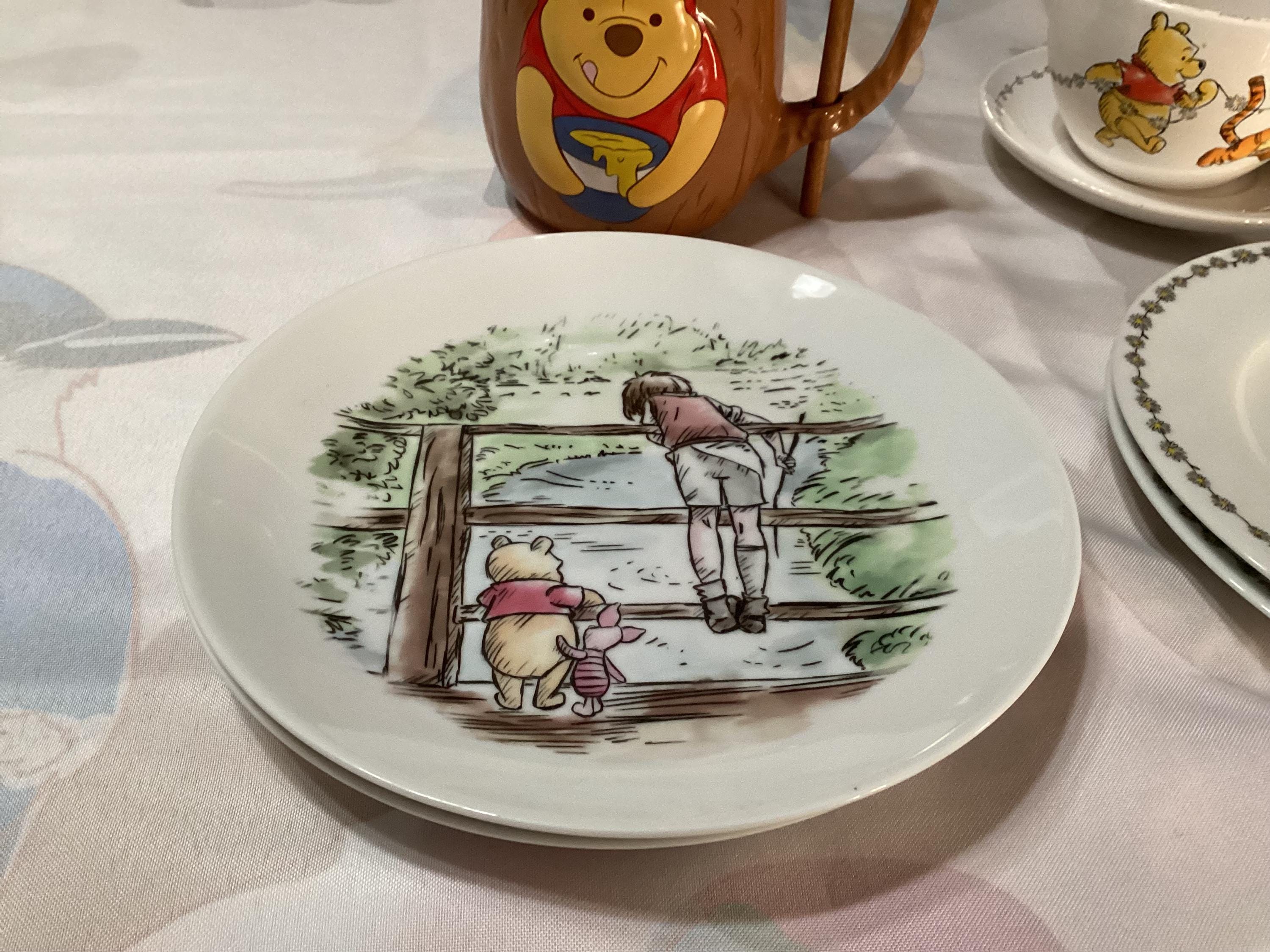 Vintage Disney Winnie the Pooh and Eeyore Assorted Items- Plates