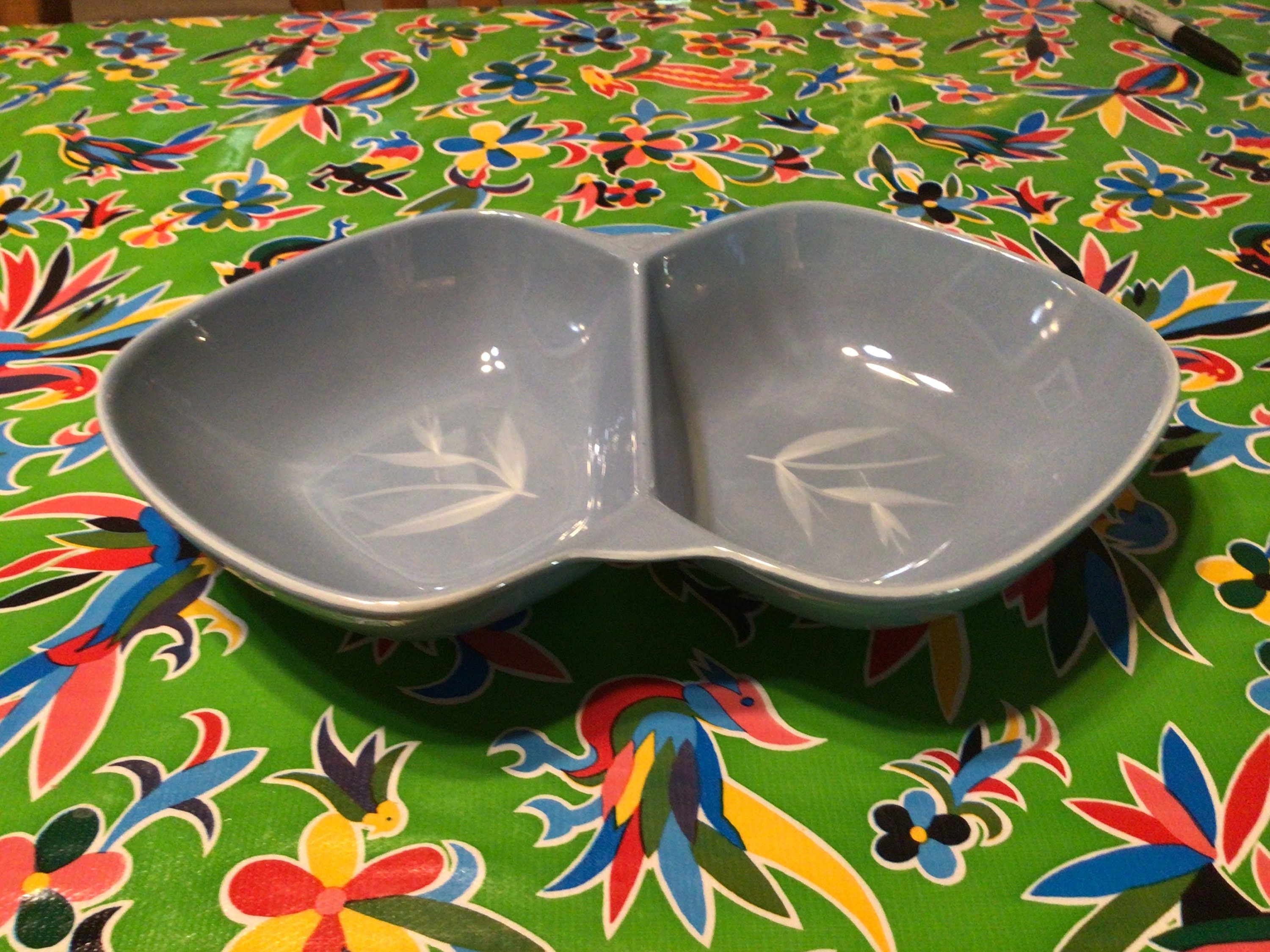 Vintage Handcrafted Winfield China Blue Pacific Divided Serving