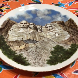 Pamiątkowy talerz z Mount Rushmore, Dakota Południowa