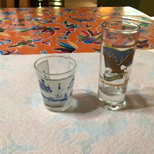 Vintage Souvenir Schnapsgläser separat erhältlich - Lighthouses of New Jersey, Alaska