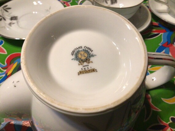 Vintage Beautiful Noritake Rosamor Tea Set- Teapot, 6 Cups Vintage Beautiful Noritake Rosamor Tea Set- Teapot, 6 Cups
