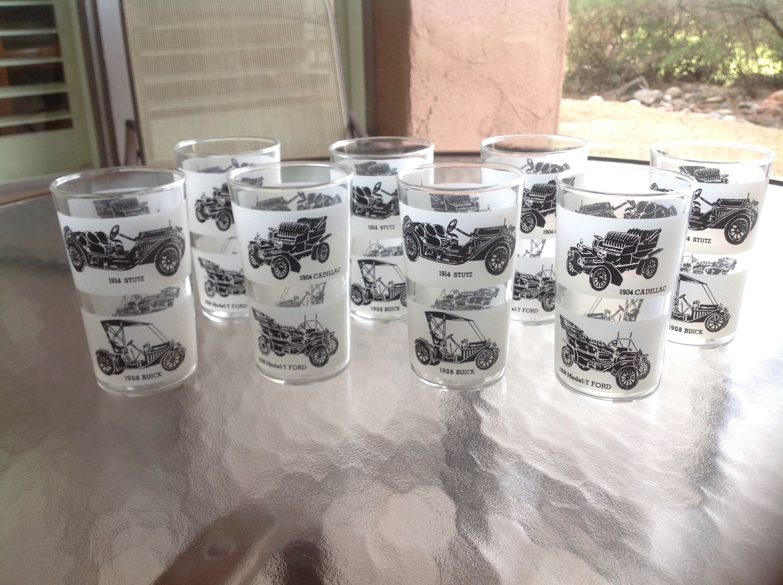 ヴィンテージ 8 個セット、ミッドセンチュリー モダン カクテル グラス